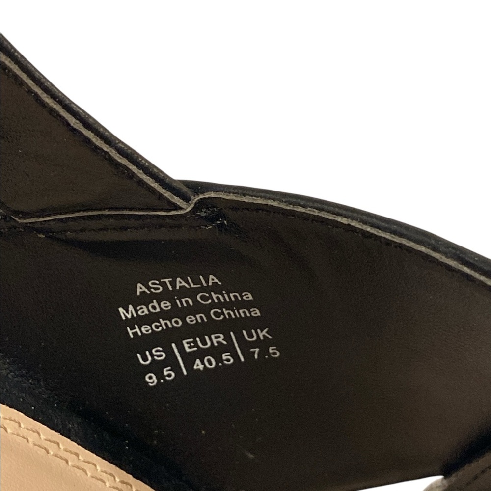 Kelly & Katie Astalia Crisscross Black Leather Peep Toe Heels Women’s 9.5 NEW - Picture 6 of 8